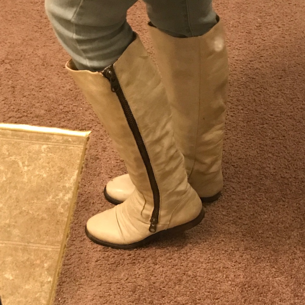 Long leather boots